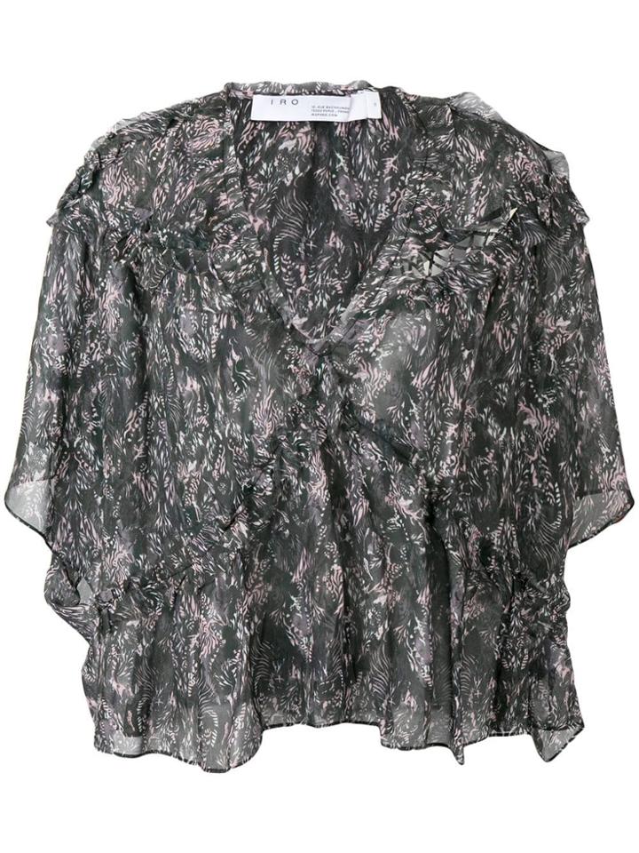 Iro Date Ruffle Blouse - Black