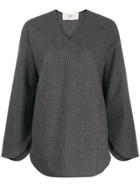 Ports 1961 V-neck Blouse - Grey