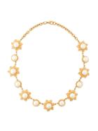 Balenciaga Vintage Pearl Embellished Necklace, Women's, Metallic
