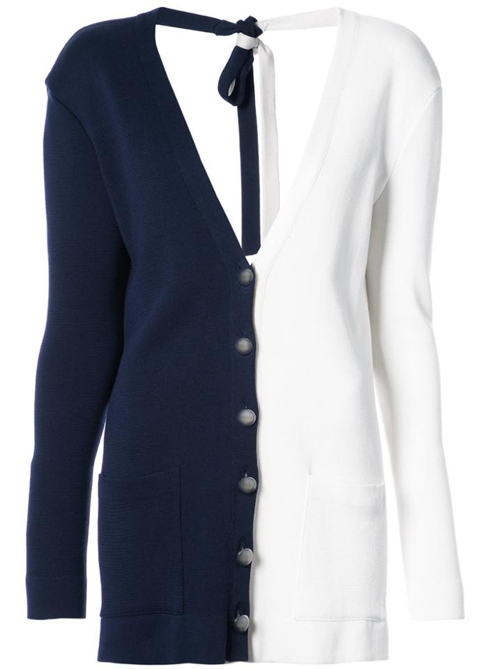Oscar De La Renta Tied Back Cardigan - White