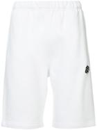 Msgm Dice Embroidered Track Shorts - White