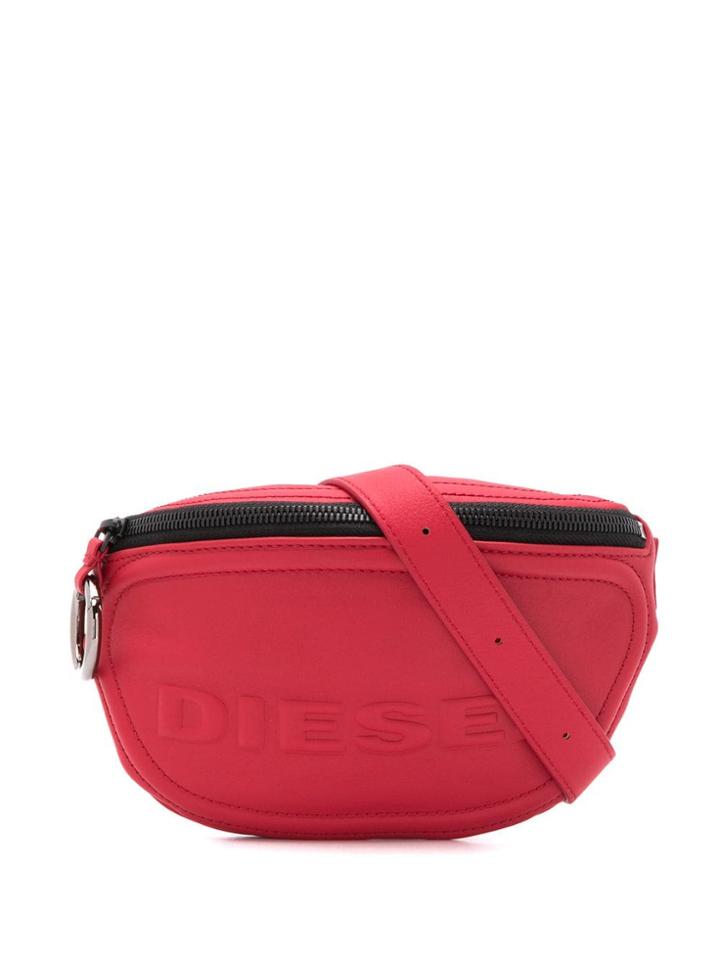 Diesel Belt Bag In Leather - Red