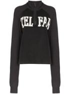 Telfar Logo Half Zip Knit Sweatshirt - Black
