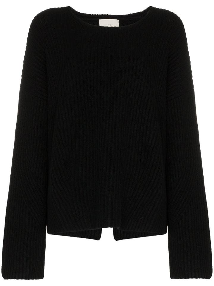 Le Kasha Seoul Ribbed Cashmere Jumper - Black