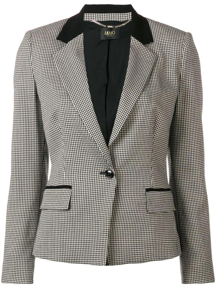 Liu Jo Checked Blazer - White