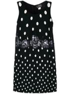 Versace Vintage Gianni Versace Polka Dot Dress - Black