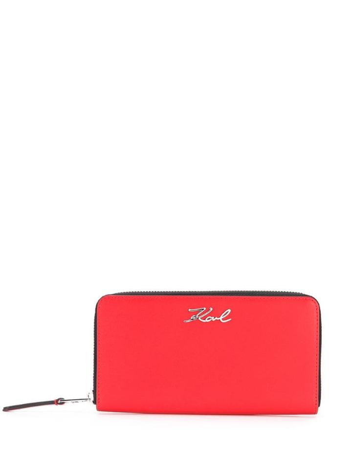 Karl Lagerfeld Signature Purse - Red
