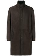 Emporio Armani Shearling-lined Coat - Brown