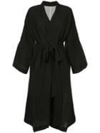 Aleksandr Manamïs Kimono Belted Coat - Black