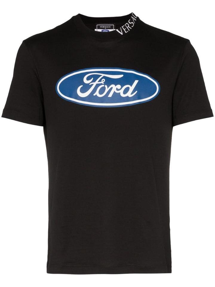 Versace X Ford Logo Print T-shirt - Black