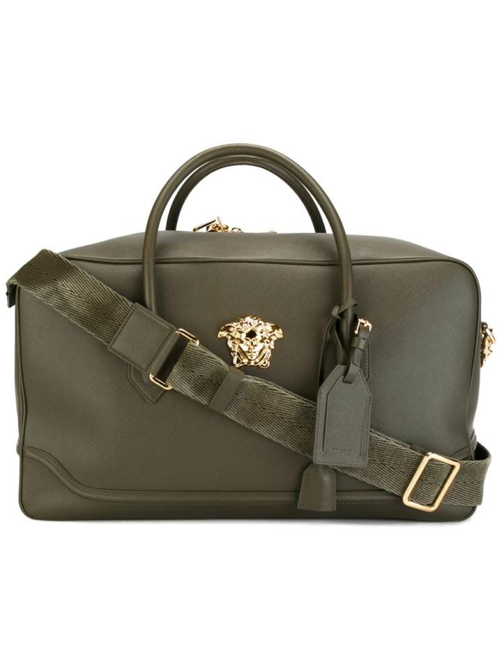 Versace Medusa Holdall, Green, Calf Leather
