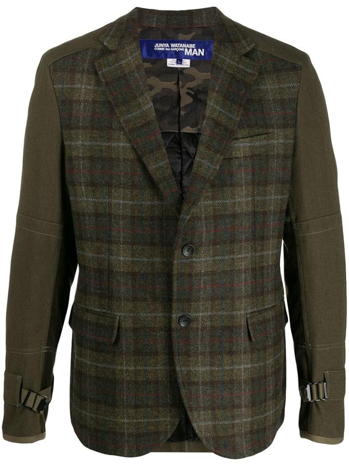 Junya Watanabe Man Check Front Blazer - Green