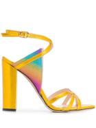 Marc Ellis Vegas Rainbow Panel Wrap Sandals - Yellow
