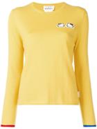 Chinti & Parker Cashmere Hello Kitty Patch Sweater - Yellow & Orange
