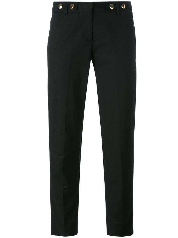 Michael Michael Kors Skinny Cropped Trousers, Women's, Size: 6, Black, Cotton/spandex/elastane