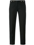 Michael Michael Kors Skinny Cropped Trousers, Women's, Size: 6, Black, Cotton/spandex/elastane