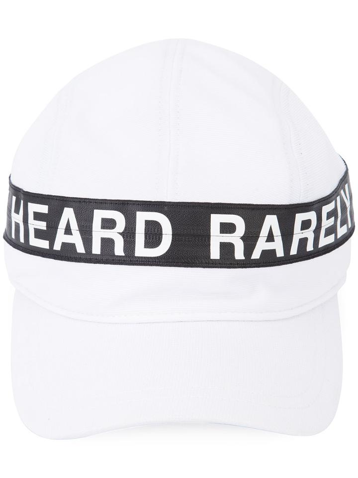 Mostly Heard Rarely Seen Logo Cap, Adult Unisex, White, Polyester