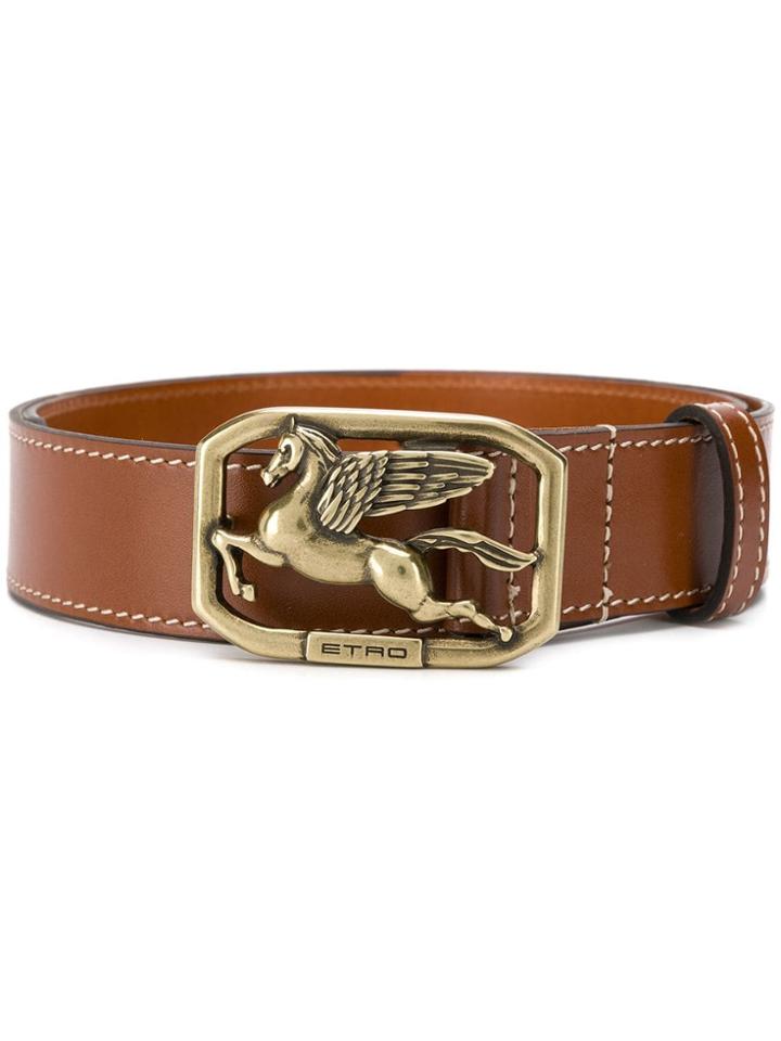 Etro Pegaso Buckled Belt - Brown