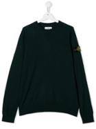 Stone Island Junior Long Sleeved Pullover - Green