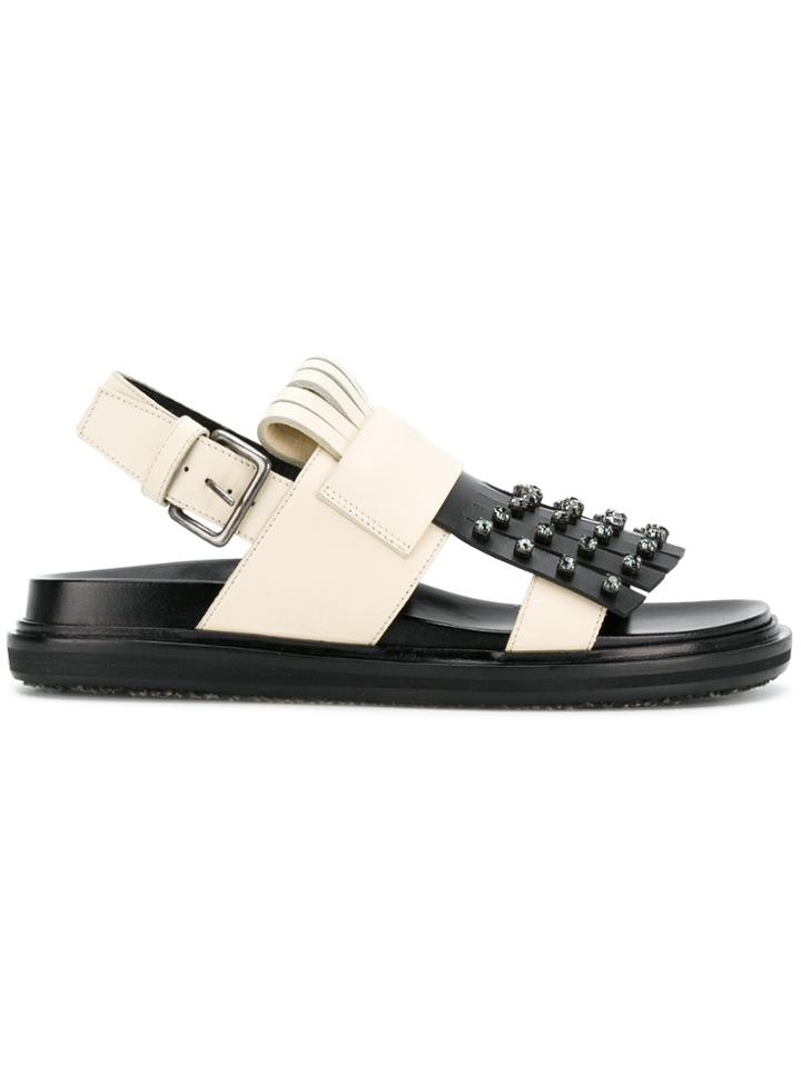 Marni Fussbett Studded Sandals - Black