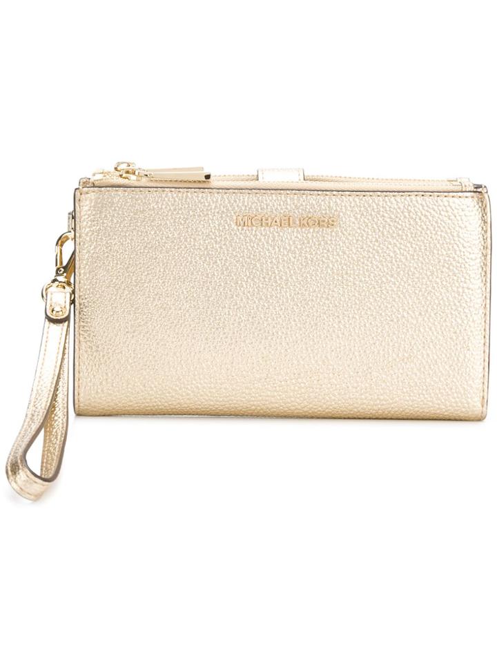 Michael Michael Kors Adele Double Zip Wristlet - Metallic