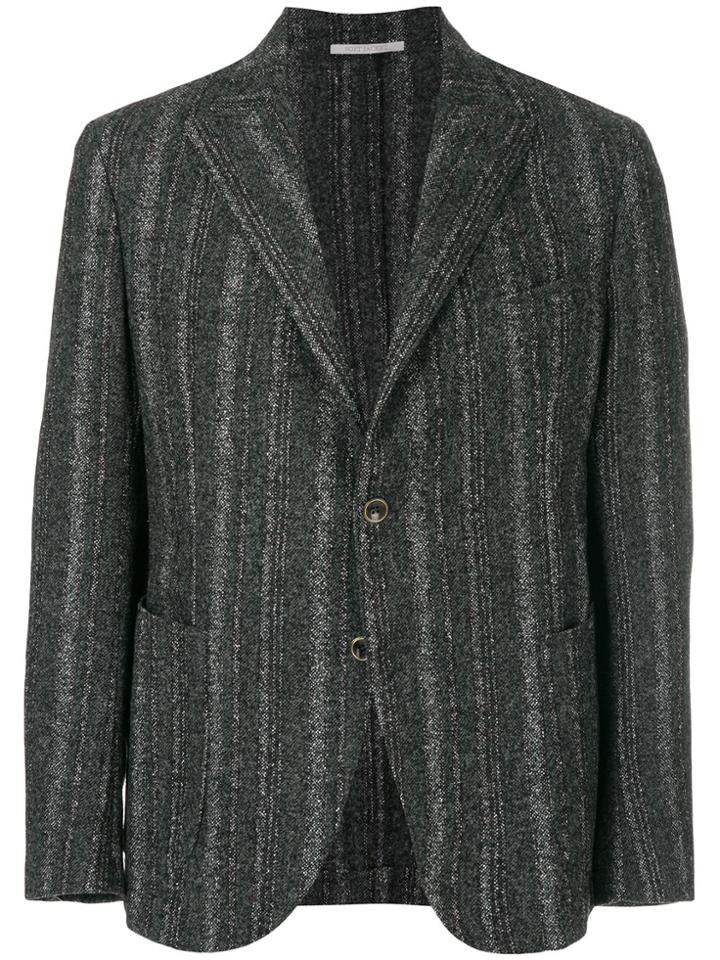 Eleventy Woven Stripe Blazer - Black