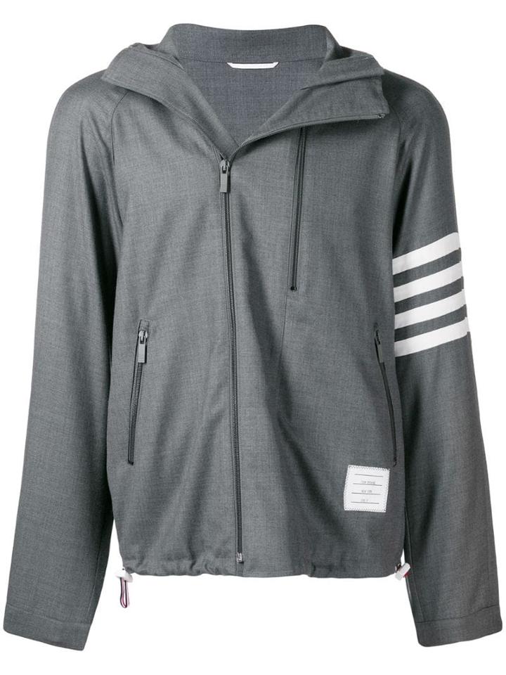 Thom Browne Double-zip Raglan Jacket - Grey