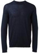 Roberto Collina Classic Sweatshirt, Men's, Size: 52, Blue, Merino