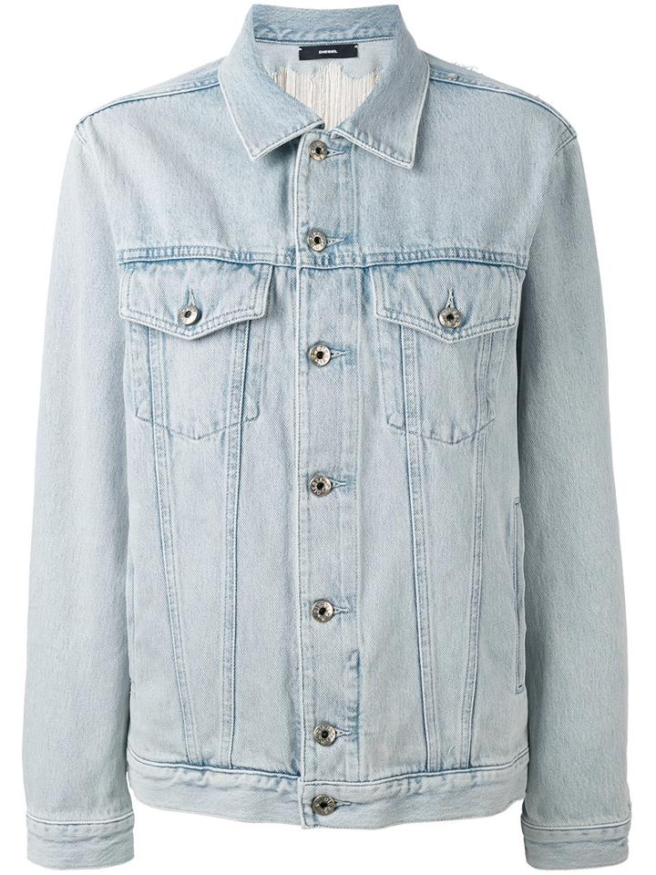 Diesel - Devise Jacket - Women - Cotton - Xxs, Blue, Cotton