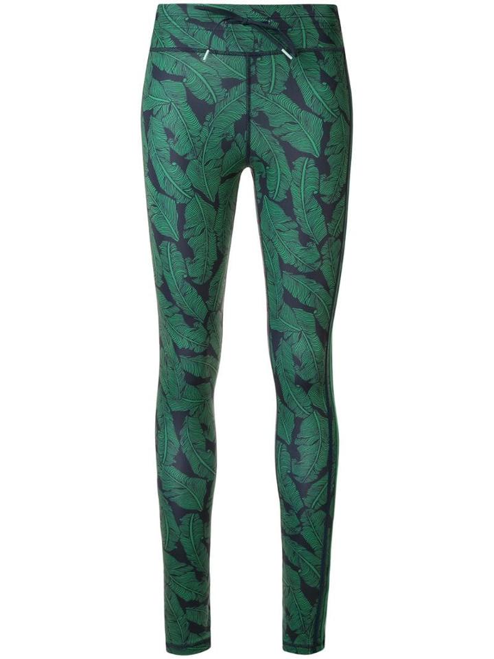 The Upside Foliage Print Leggings - Green