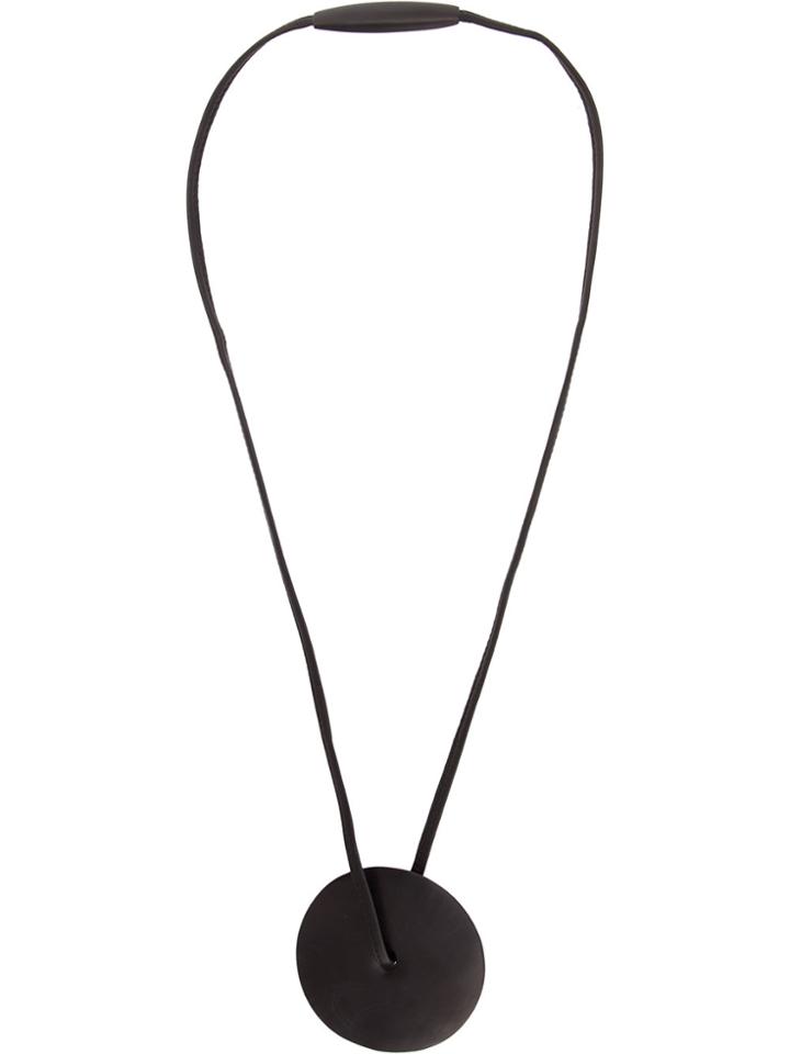 Monies Oversized Pendant Necklace - Black