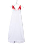 Gcds Kids Teen Logo Embroidered Dress - White
