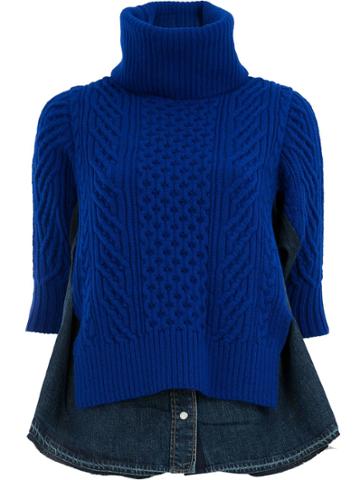 Sacai Sacai 1804118 410 Blue X Blue Cotton/polyester