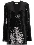 Saint Laurent Sequin Embellished Dress - Black