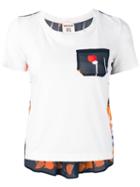 Semicouture - Back Floral Print T-shirt - Women - Cotton/viscose - M, White, Cotton/viscose