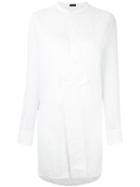 Joseph Long Tunic Shirt, Women's, Size: 38, White, Silk/ramie
