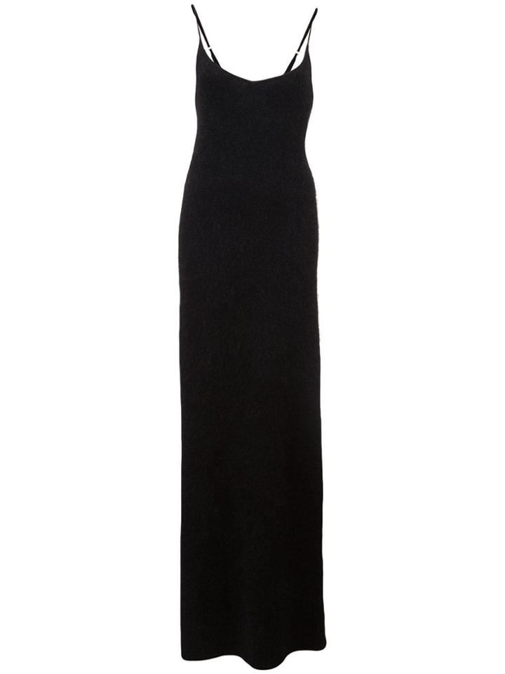 Rta Plunge Neck Gown - Black