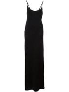 Rta Plunge Neck Gown - Black