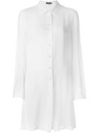 Ann Demeulemeester Tie Detail Long Shirt, Women's, Size: 42, White, Viscose