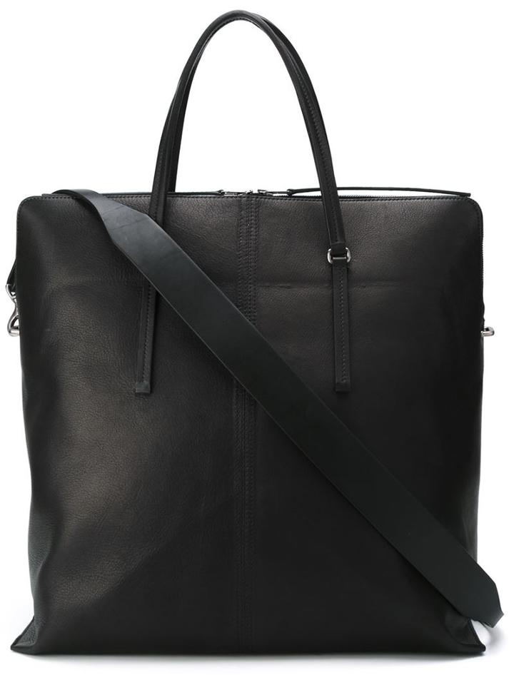 Rick Owens Oversized Tote, Men's, Black, Calf Leather