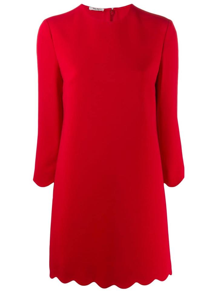 Miu Miu Crepe Shift Dress - Red