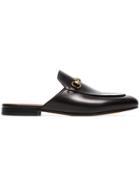 Gucci Black Princetown Backless Leather Loafers