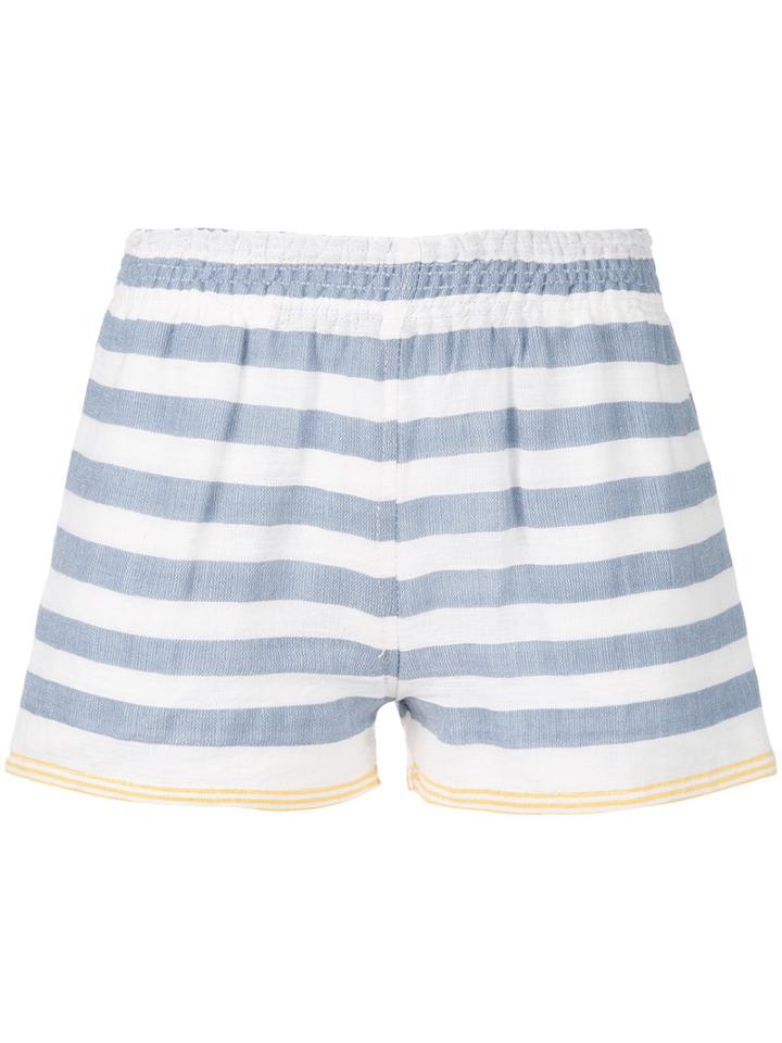 Lemlem - Striped Shorts - Women - Cotton/acrylic - S, Blue, Cotton/acrylic