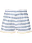Lemlem - Striped Shorts - Women - Cotton/acrylic - S, Blue, Cotton/acrylic