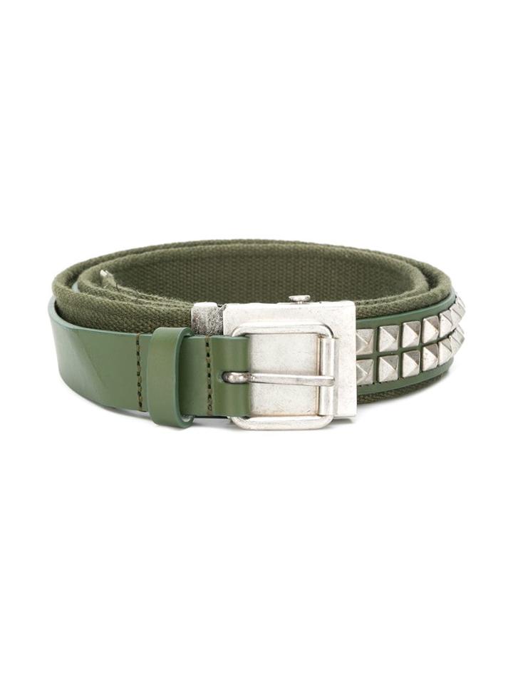 Gosha Rubchinskiy Stud Embellished Belt - Green