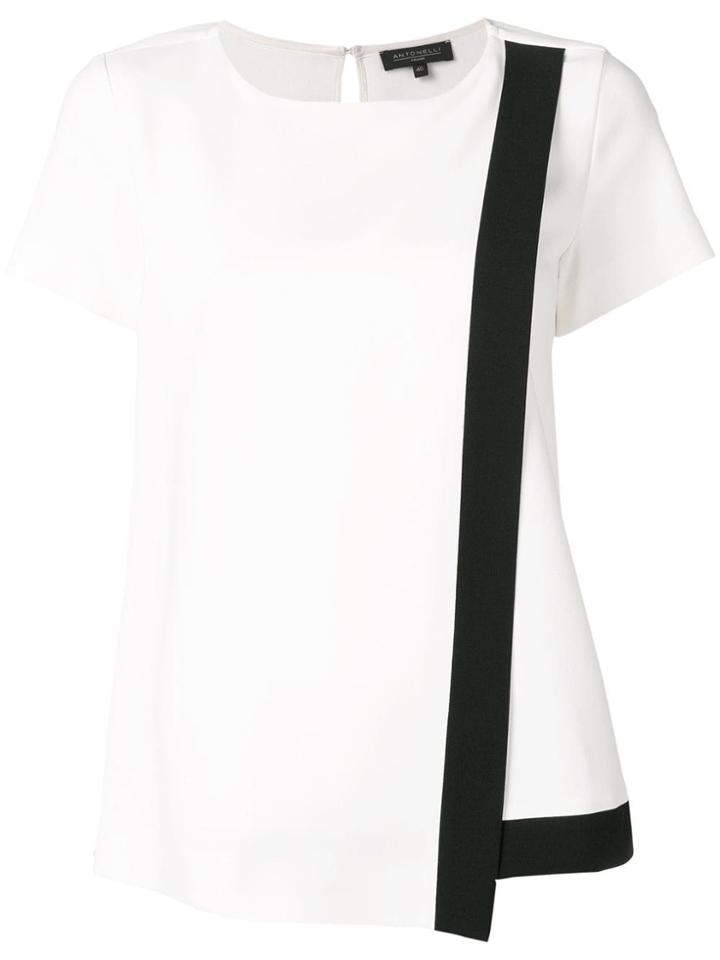 Antonelli Contrast Panel Blouse - White