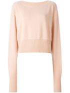Chloé Oversized Sleeve Jumper, Women's, Size: Large, Pink/purple, Cashmere