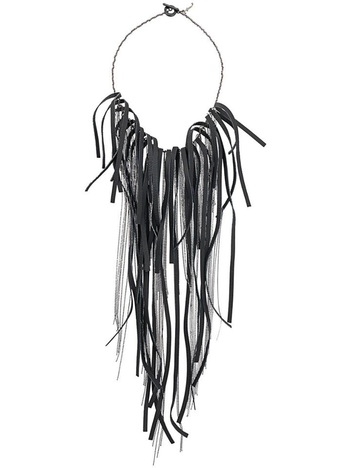 Fabiana Filippi Fringe Necklace - Black