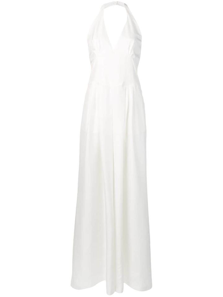 Alberta Ferretti Halterneck Jumpsuit - White