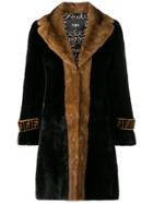 Fendi Fur Midi Coat - Black